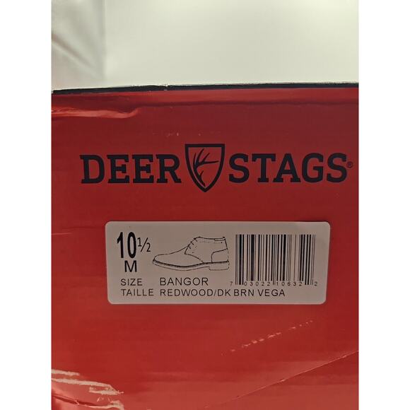 DEER STAGS Bangor Mens Lace Up Ankle Chukka Boots Leather Brown 10.5M New In Box - Picture 8 of 8